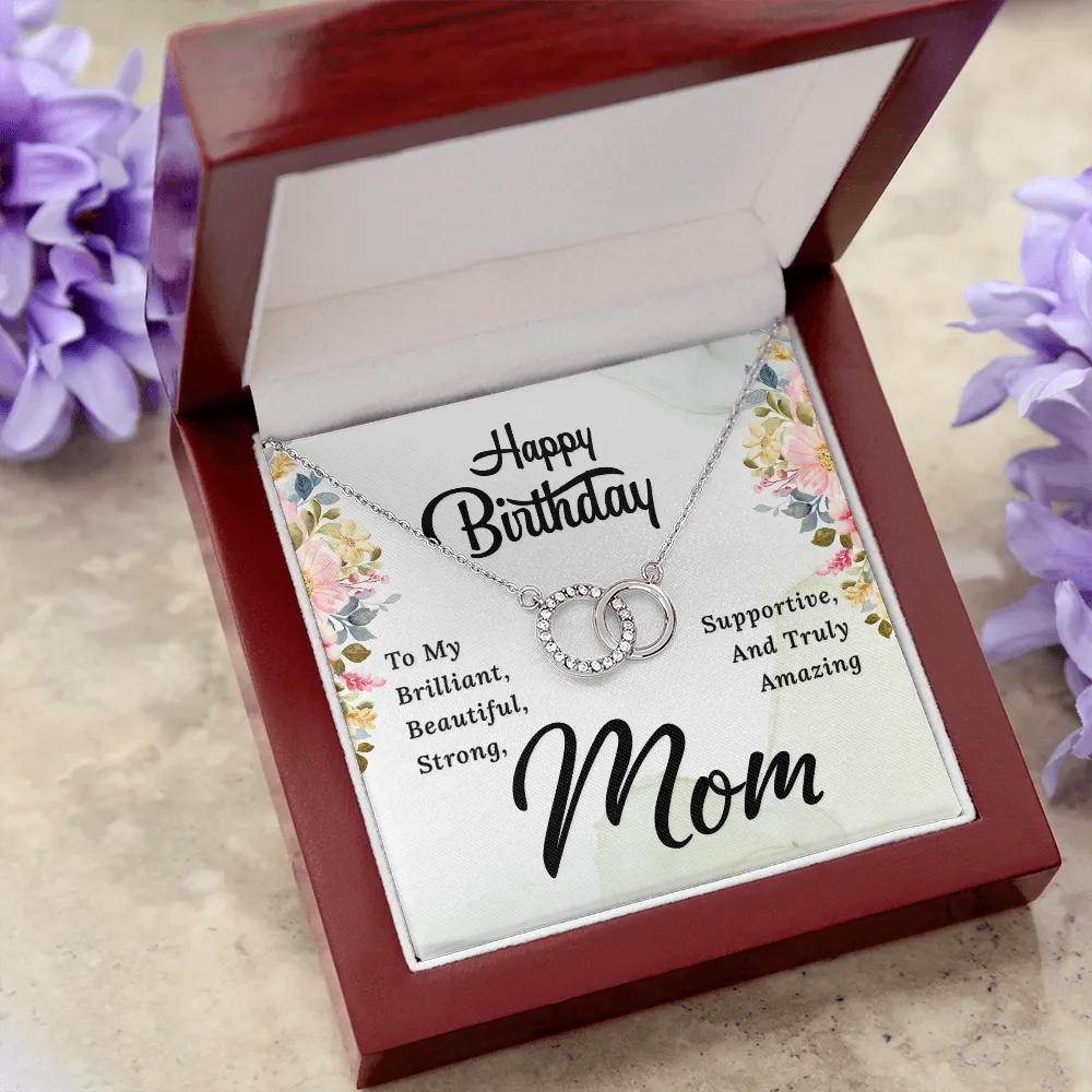 My Truly Amazing Mom-Perfect Pair Birthday Necklace