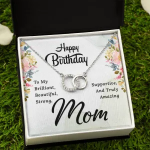 My Truly Amazing Mom-Perfect Pair Birthday Necklace