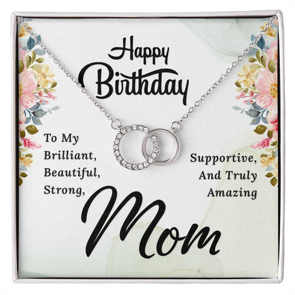 My Truly Amazing Mom-Perfect Pair Birthday Necklace