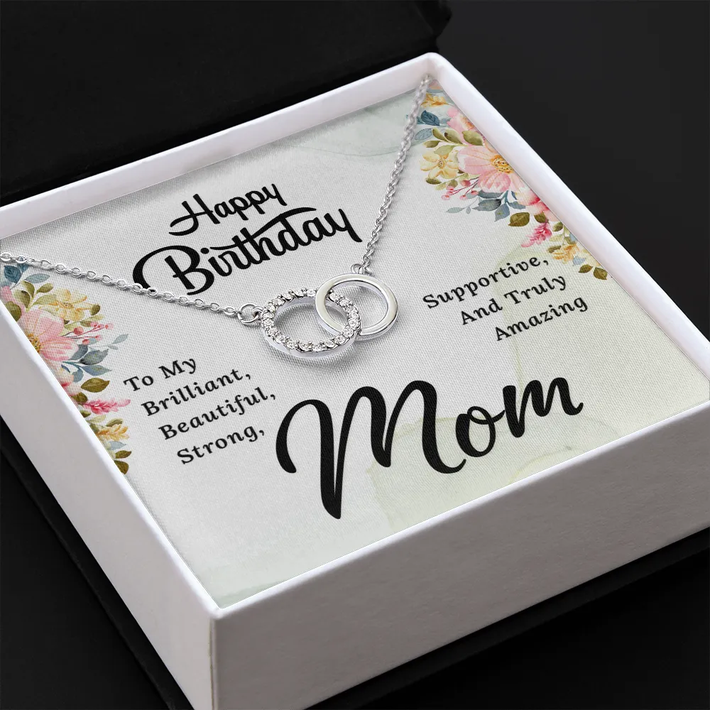 My Truly Amazing Mom-Perfect Pair Birthday Necklace