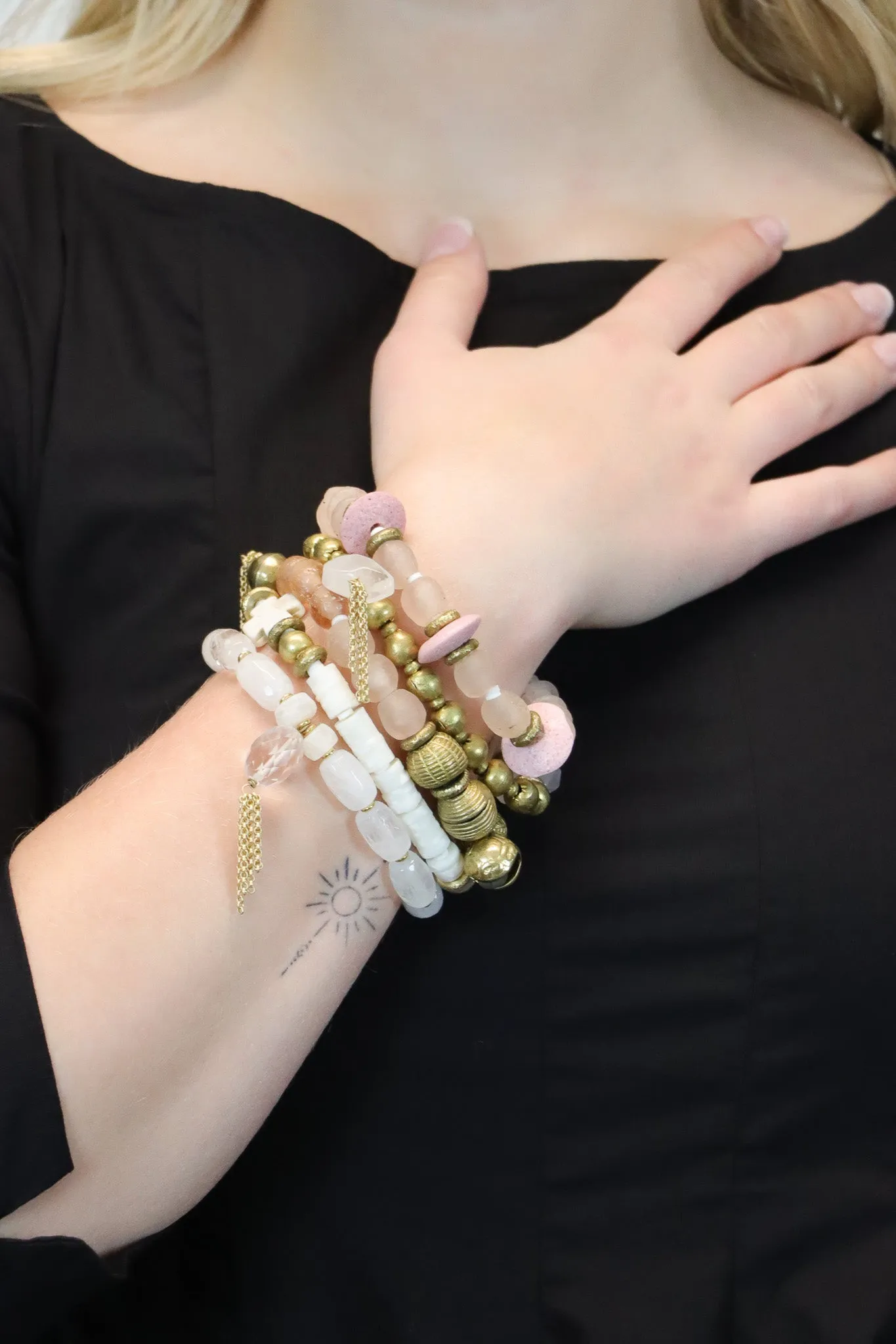 Mya Lambrecht Zebra Pink Jasper Bracelet