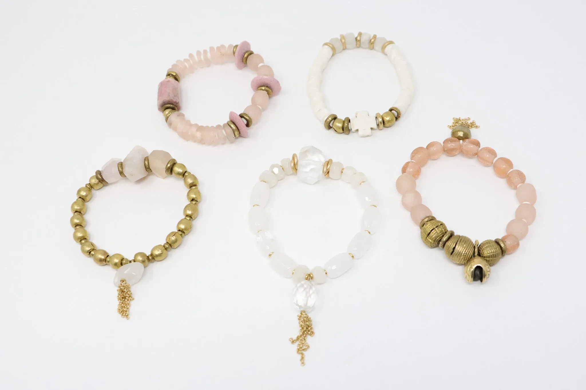 Mya Lambrecht Zebra Pink Jasper Bracelet