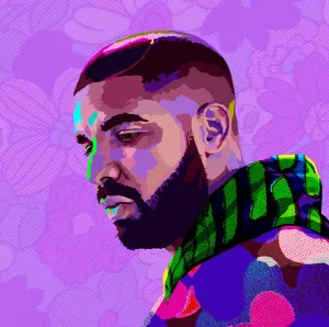 N 2 Deep - Drake portrait art - Limited Edition Art Print & Wall Decor - Vakseen Art