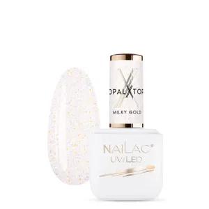 NaiLac Hybrid UV/LED Top OpalX Milky Gold
