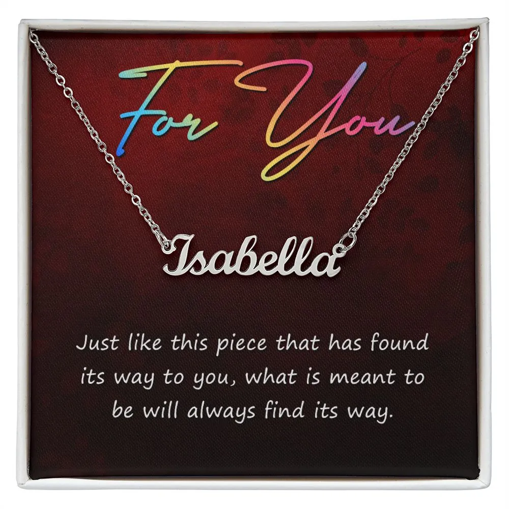 Name Necklace for Her-I found you