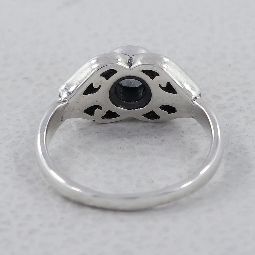 Natural Blue Topaz Silver Ring