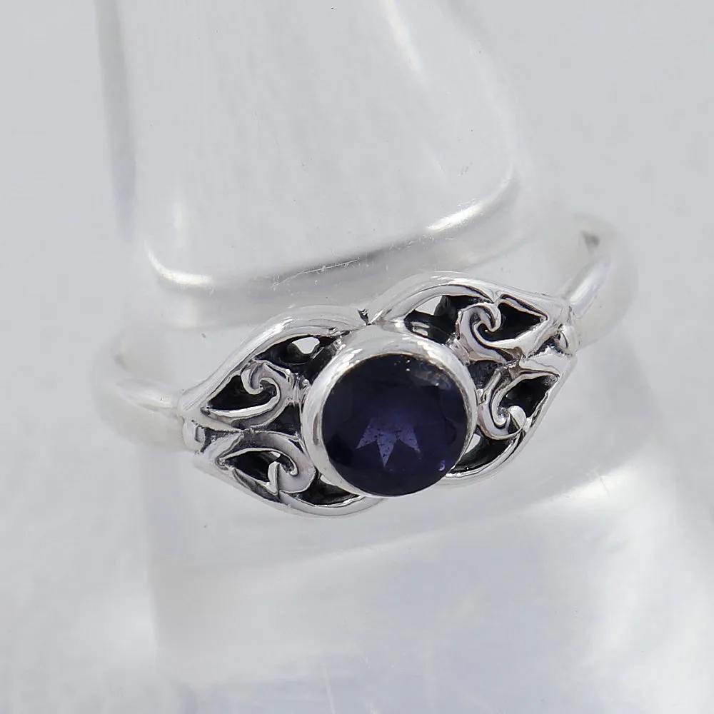 Natural Blue Topaz Silver Ring