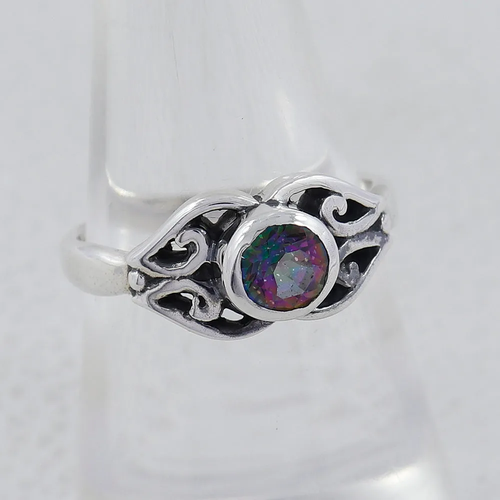 Natural Blue Topaz Silver Ring