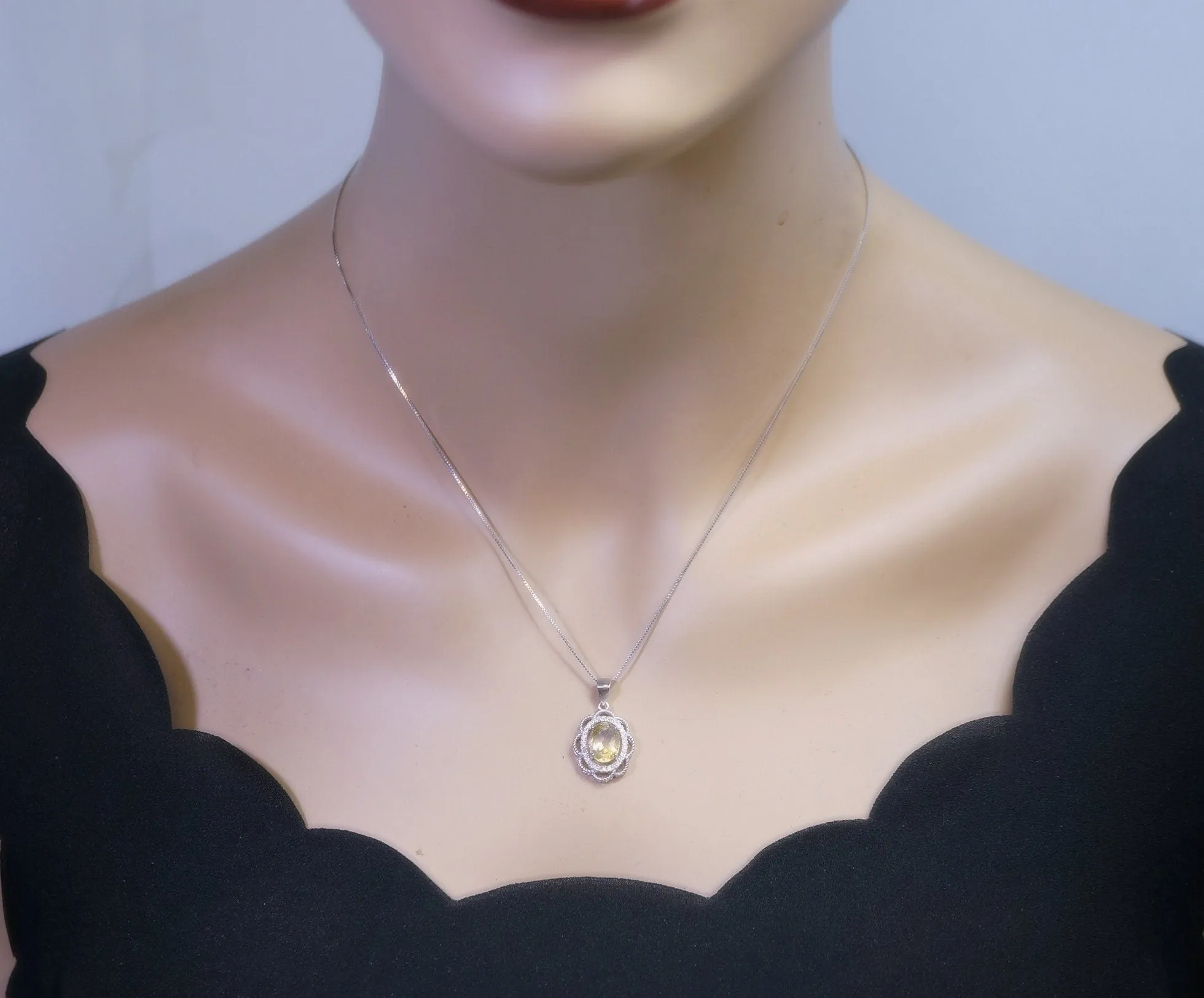 Natural Citrine Necklace Sterling Silver - Flower Of Life Genuine Citrine Pendant - November Birthstone Citrine Jewelry #475