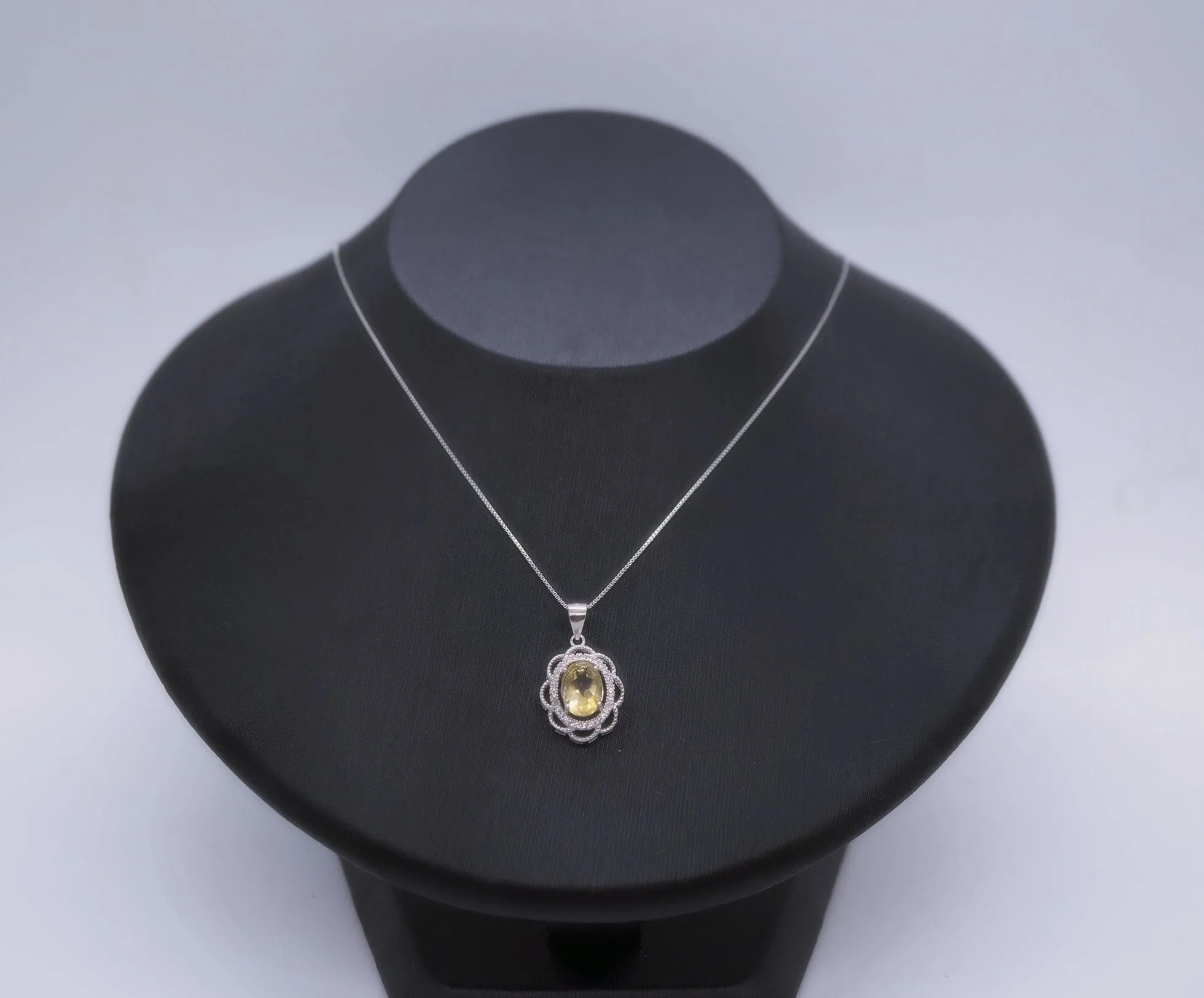 Natural Citrine Necklace Sterling Silver - Flower Of Life Genuine Citrine Pendant - November Birthstone Citrine Jewelry #475