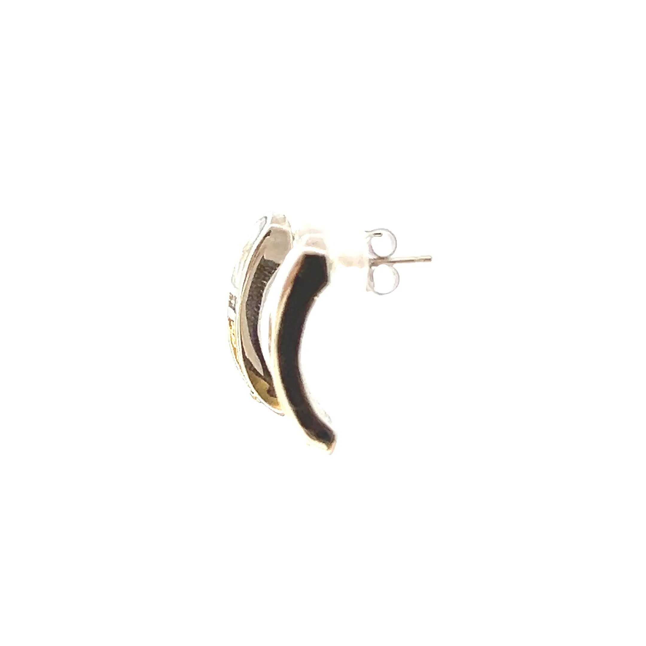 Natural Gold Quartz and Gold Nuggets Huggie Earrings by Orocal