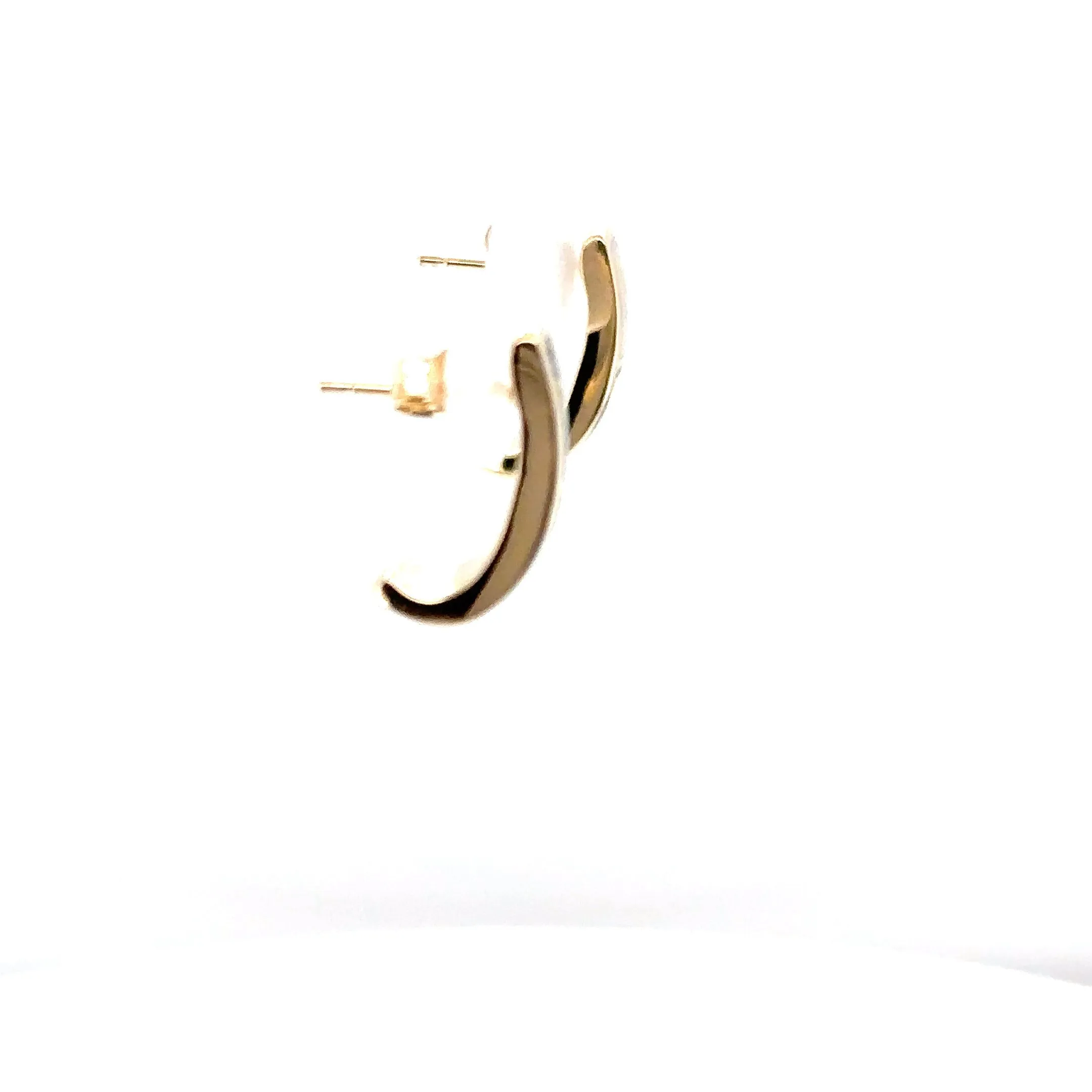 Natural Gold Quartz Huggie Earrings by Orocal