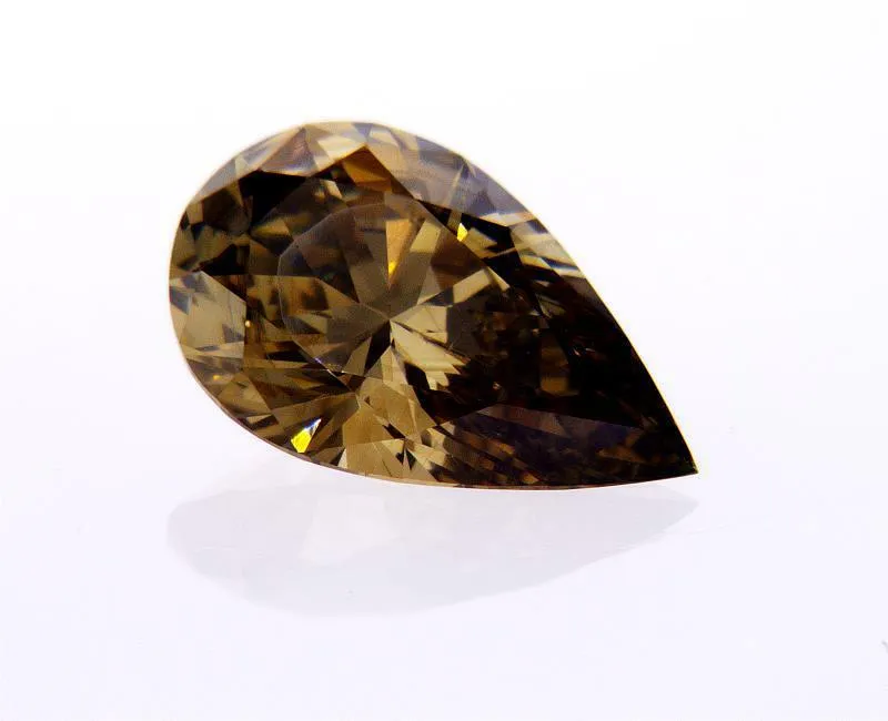 Natural Loose Diamond  Pear Cut Chocolate Brown Color 1.69 CT SI1 Clarity $9000