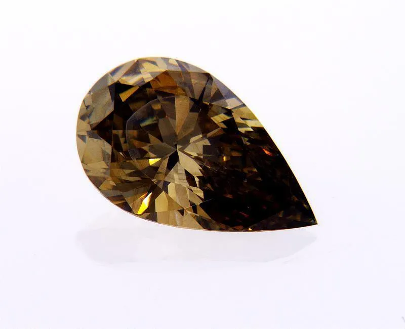 Natural Loose Diamond  Pear Cut Chocolate Brown Color 1.69 CT SI1 Clarity $9000