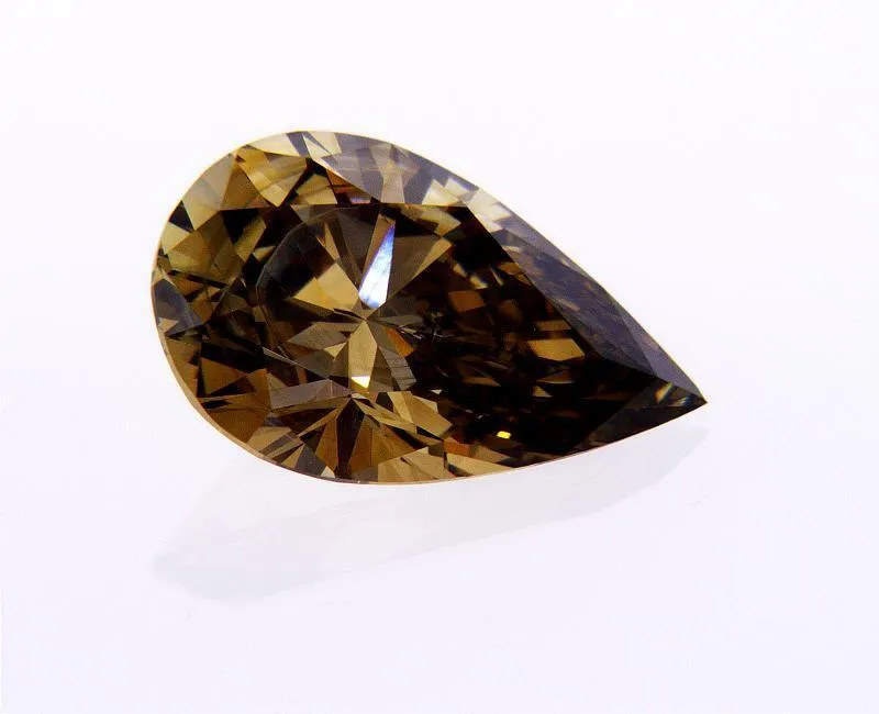 Natural Loose Diamond  Pear Cut Chocolate Brown Color 1.69 CT SI1 Clarity $9000
