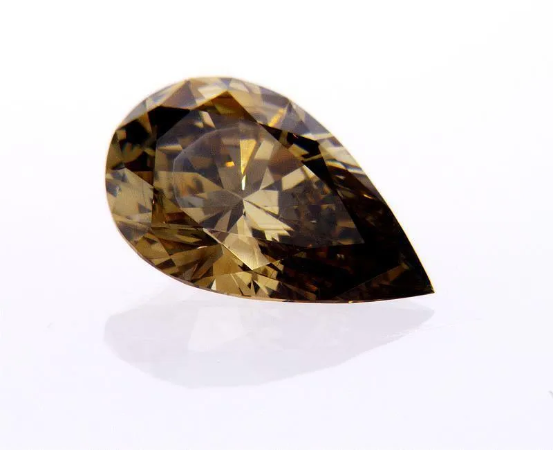 Natural Loose Diamond  Pear Cut Chocolate Brown Color 1.69 CT SI1 Clarity $9000