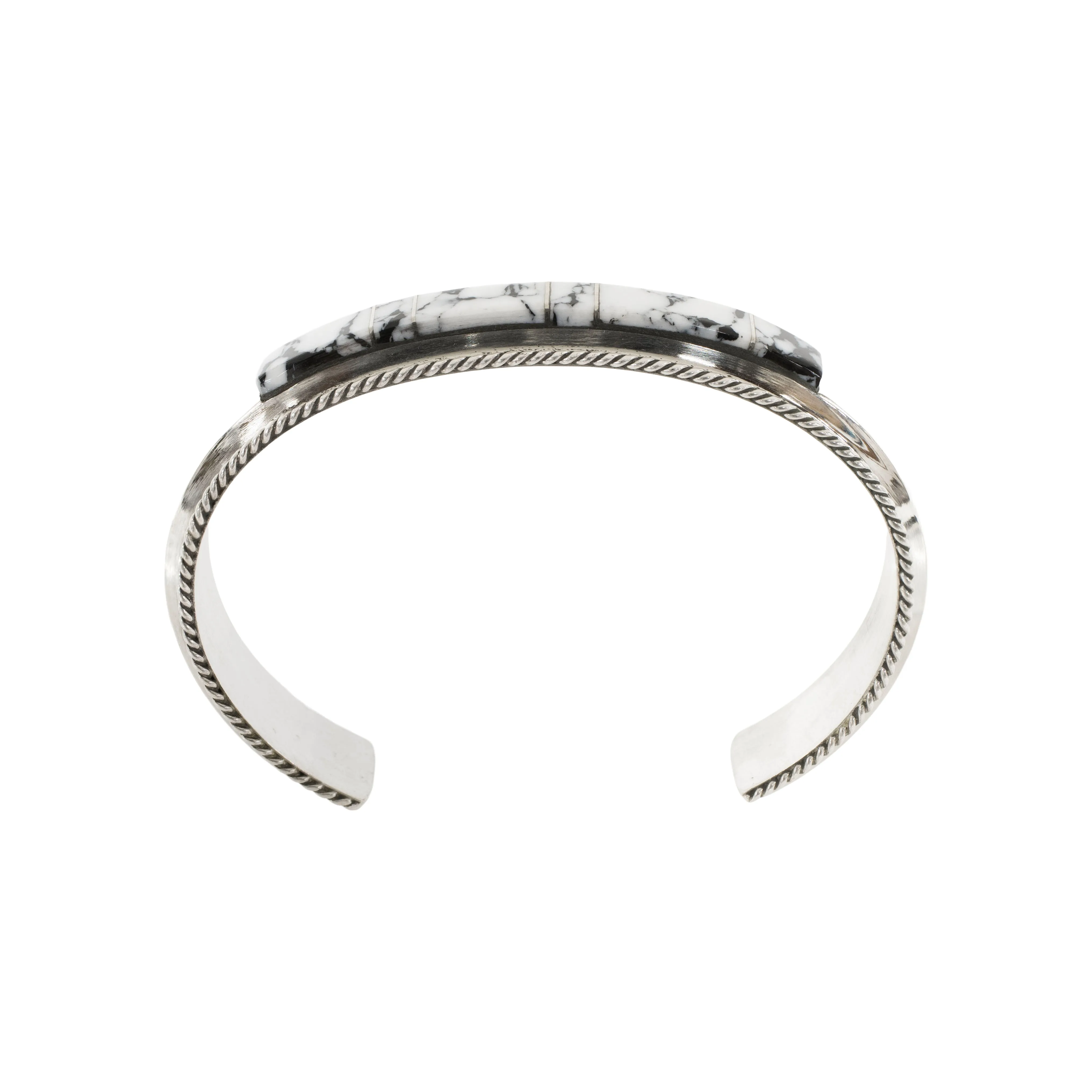 Navajo White Buffalo Turquoise Bracelet