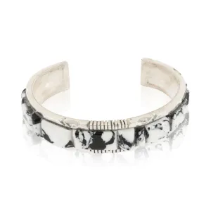 Navajo White Buffalo Turquoise Bracelet