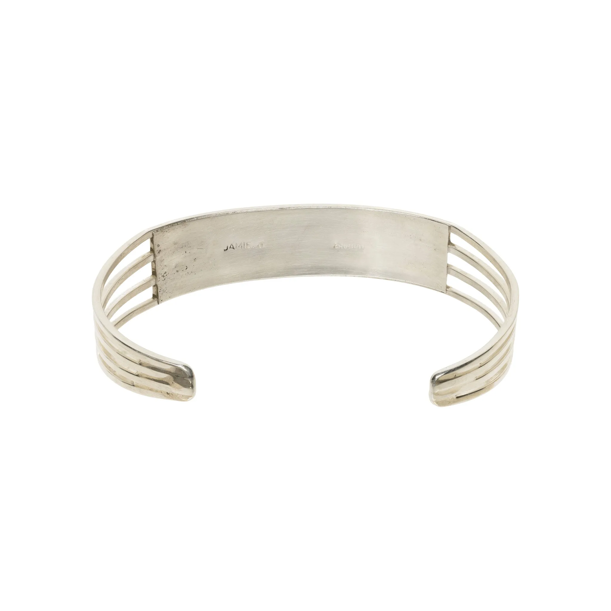 Navajo White Buffalo Turquoise Bracelet