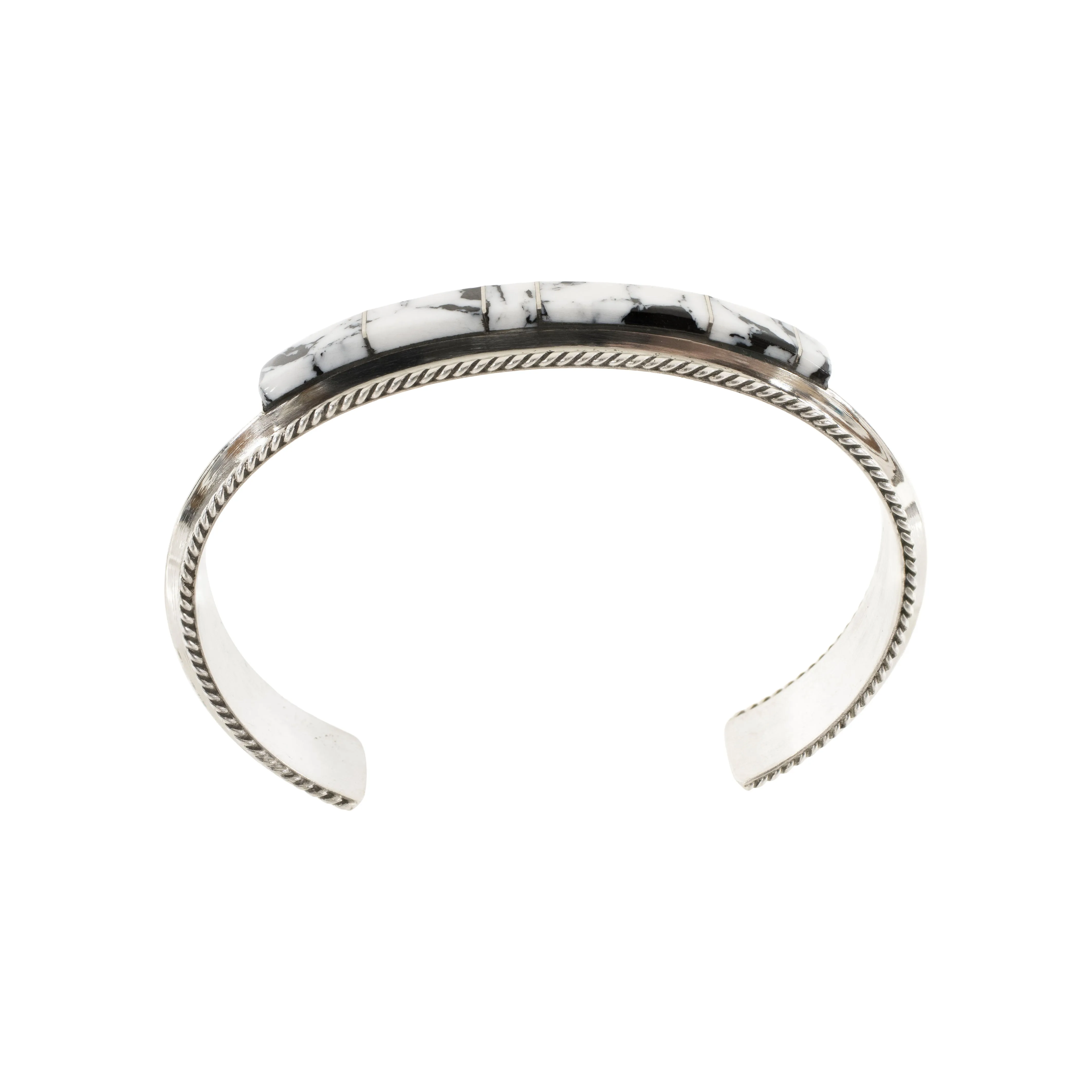 Navajo White Buffalo Turquoise Bracelet