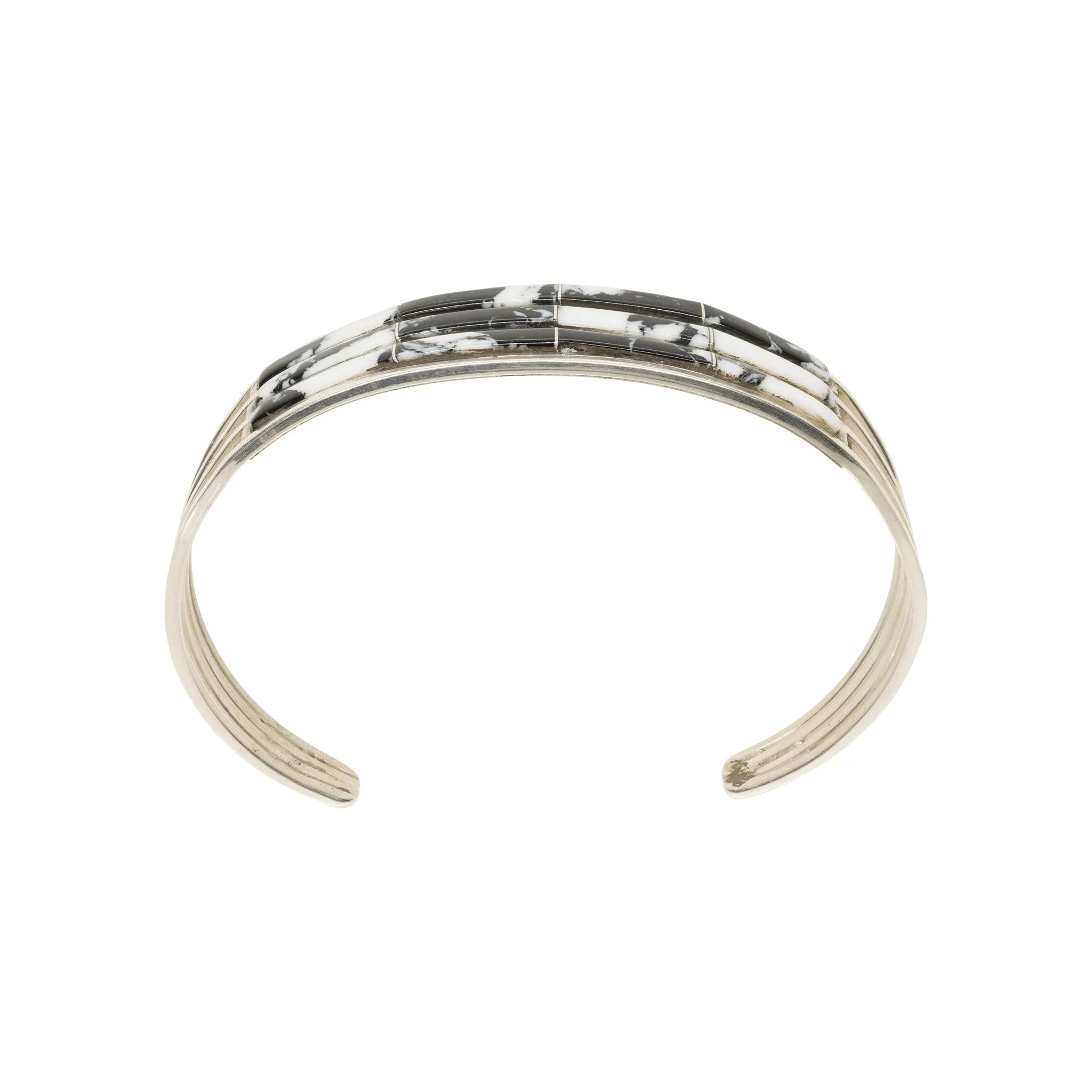 Navajo White Buffalo Turquoise Bracelet