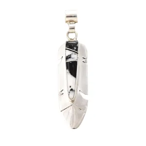 Navajo White Buffalo Turquoise Pendant