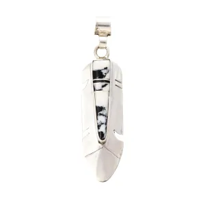 Navajo White Buffalo Turquoise Pendant
