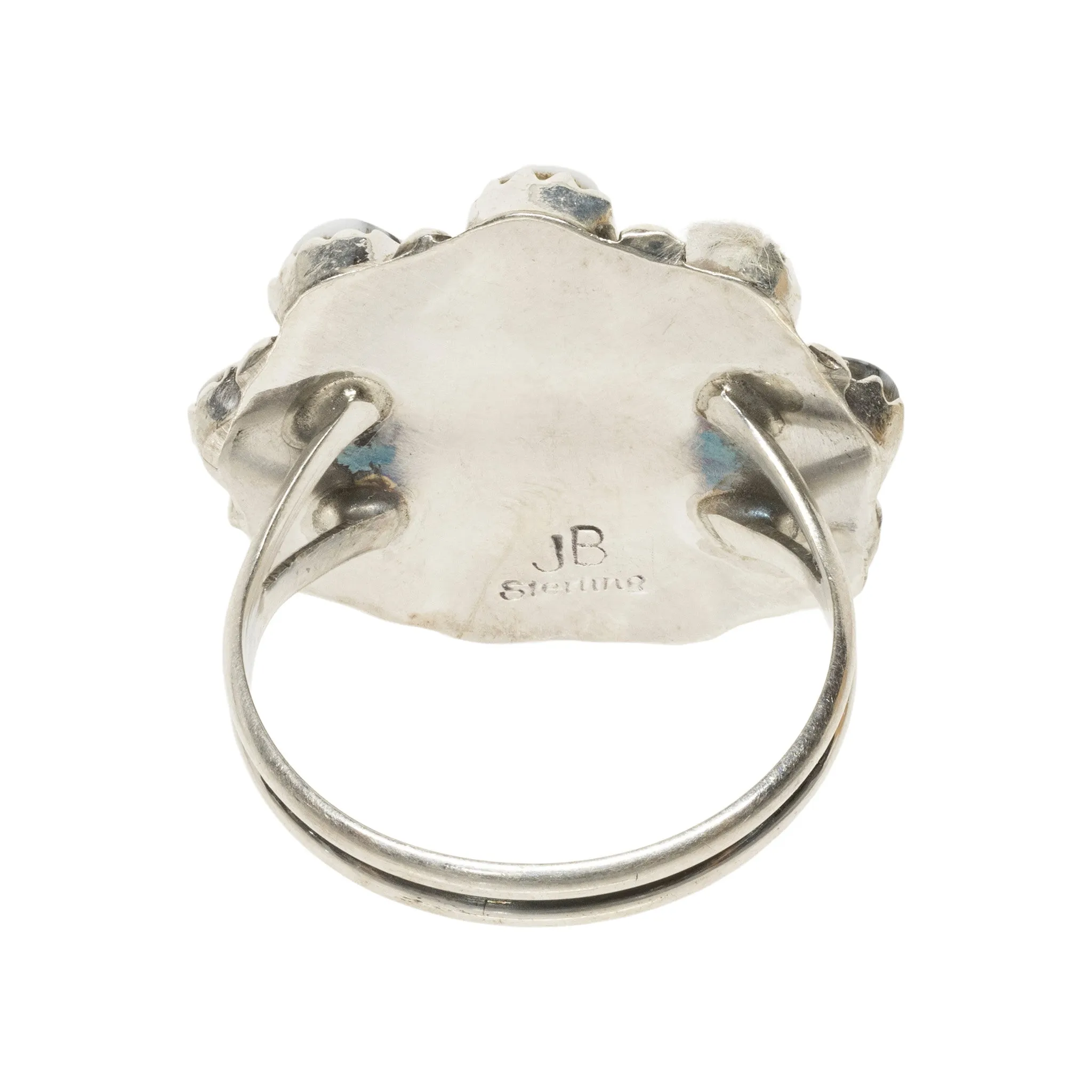 Navajo White Buffalo Turquoise Ring
