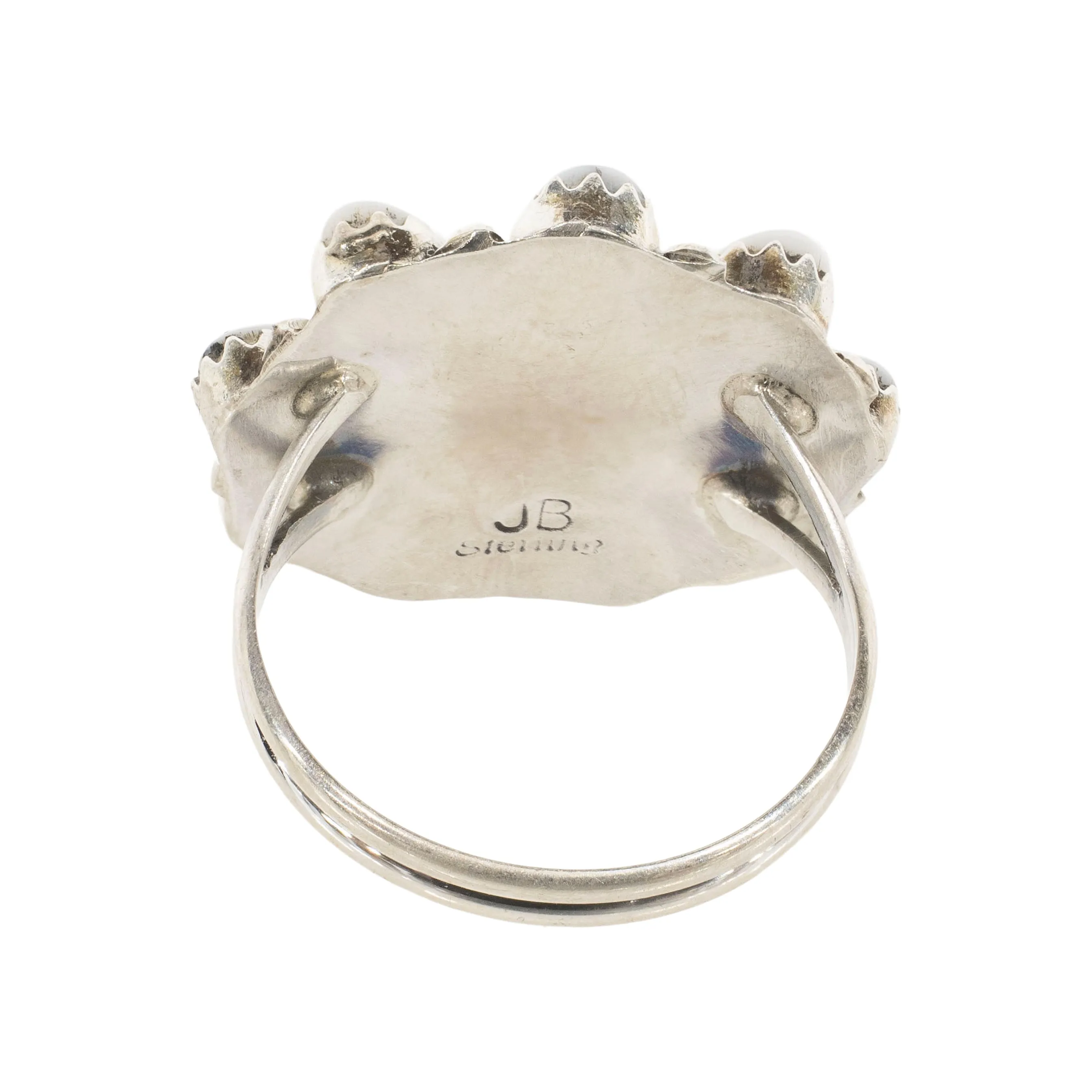 Navajo White Buffalo Turquoise Ring