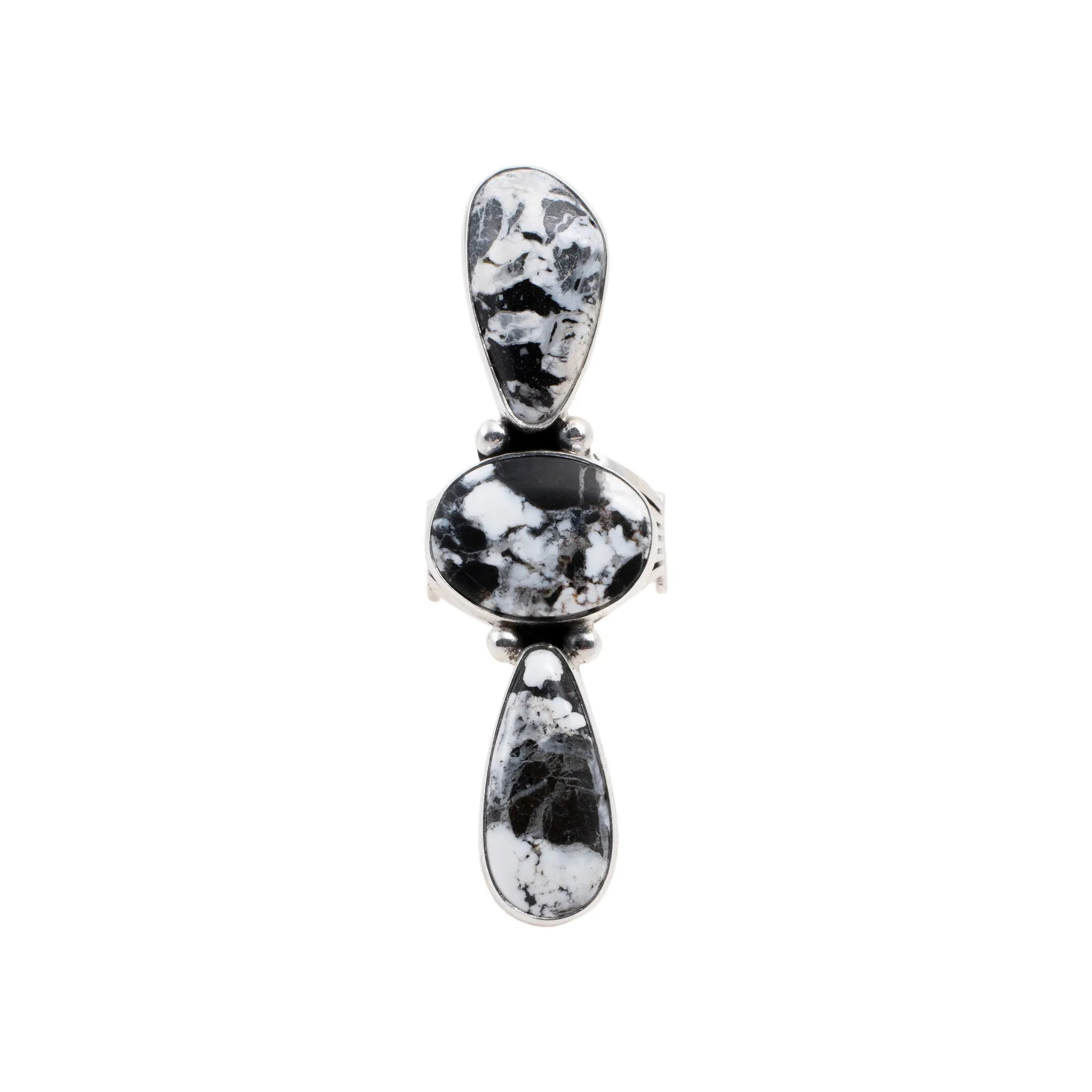 Navajo White Buffalo Turquoise Ring