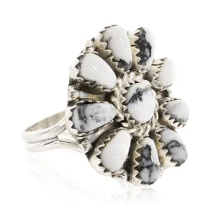 Navajo White Buffalo Turquoise Ring