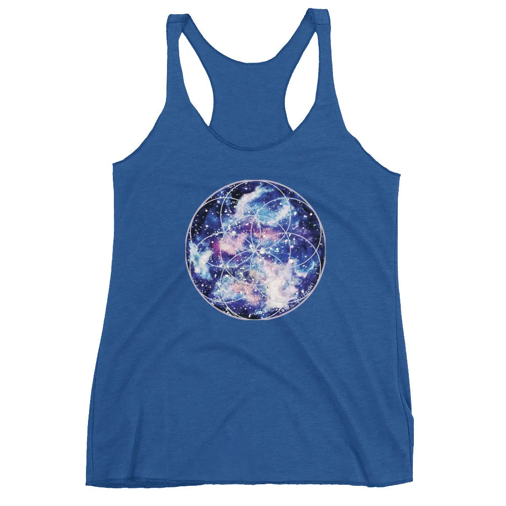 Nebula Seed of Life Women's Racerback Tank