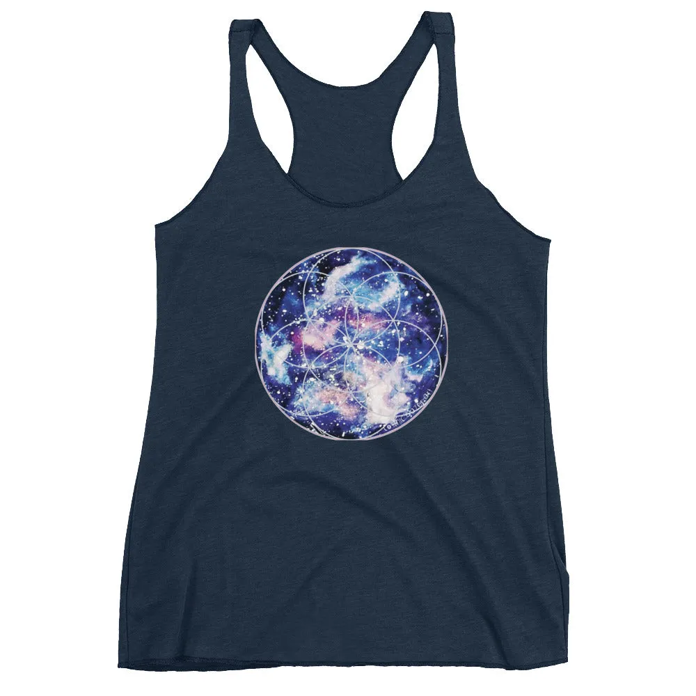 Nebula Seed of Life Women's Racerback Tank