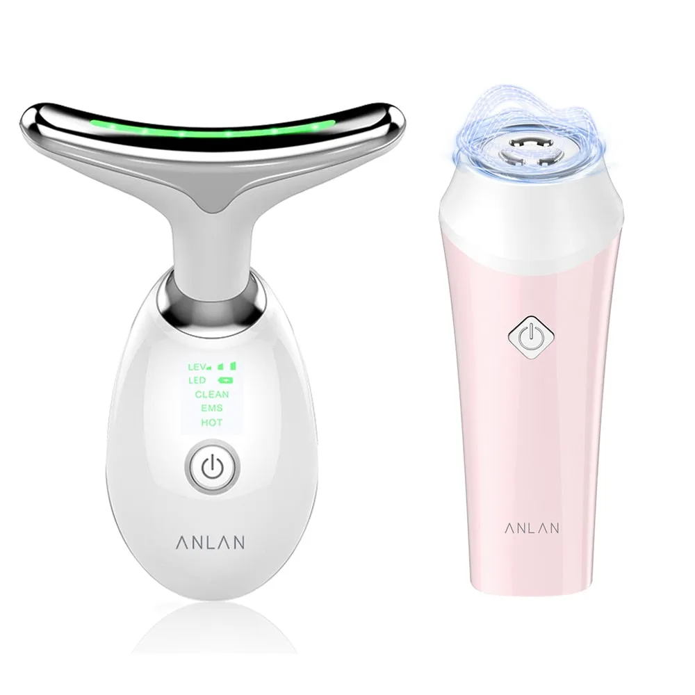 Neck Face Beauty Device LED Photon Therapy Reduces Double Chin