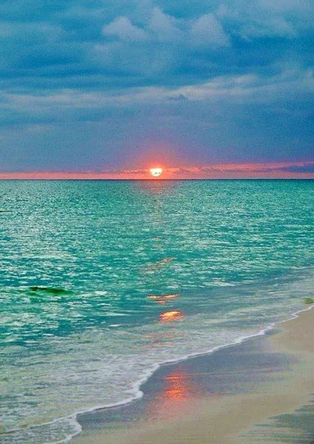 New 5D Diamond Painting Sunset DIY Kit Landscape Round Diamond Full Sunrise Seaside, 12X16"