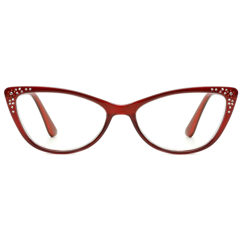 New Cyxus Blue light Blocking Reading Glasses 2091 Red  1.00, includes case, cleaning cloth & original box, #103