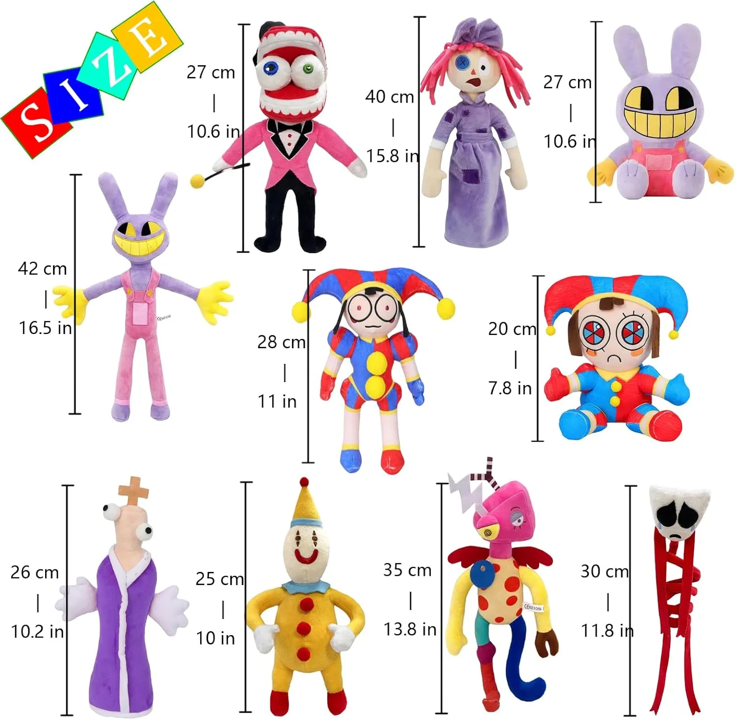 NEW Digital Circus Plush Toy, The Amazing Plushies Toy, Stuffed Animal Plushie Doll Gift for Kids and Fans, Retails $77