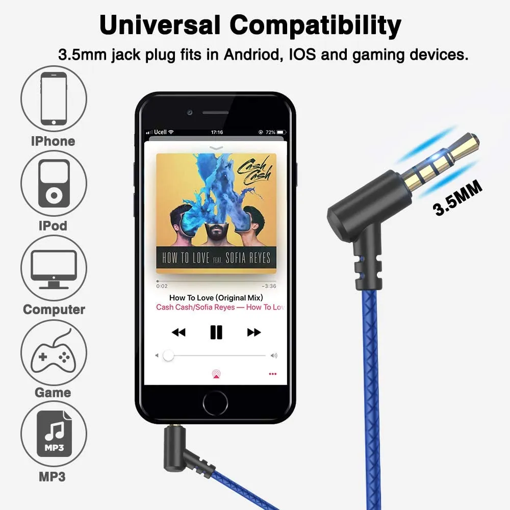 New in box! BENGOO G16 Gaming Headphones & In-ear Earphones with Mic for Mobile Game, Wired Earbuds Noise Cancelling Headset with Heavy Bass High Sound Quality