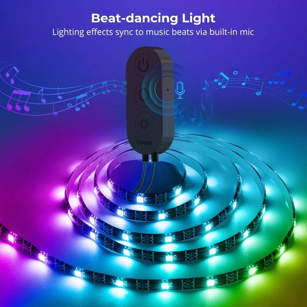 New in box! DreamColor LED Strip Lights with APP, Minger 6.6FT/2M USB Light Strip Built-in Digital IC, 5050 RGB Strip Lights, Color Changing with Music Waterproof Led Strip Lights Kit, Retails $60 