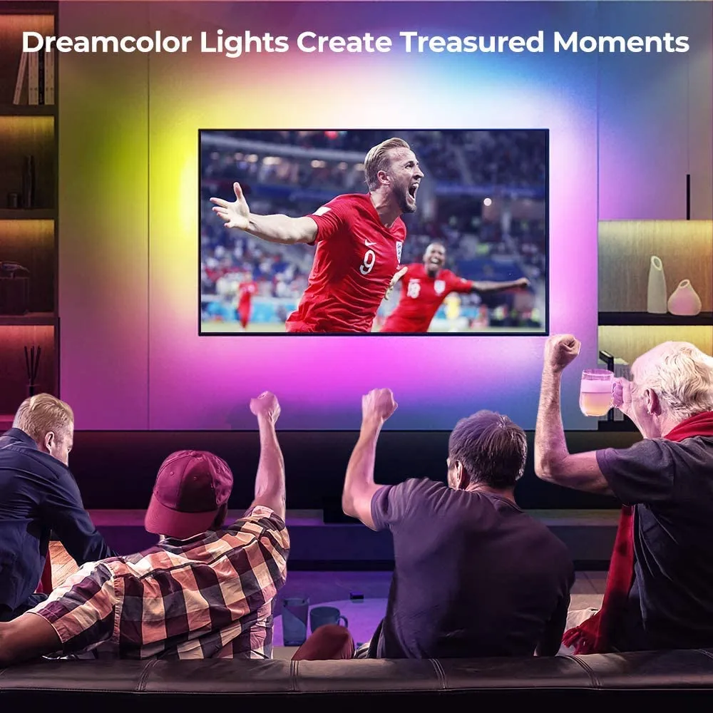 New in box! DreamColor LED Strip Lights with APP, Minger 6.6FT/2M USB Light Strip Built-in Digital IC, 5050 RGB Strip Lights, Color Changing with Music Waterproof Led Strip Lights Kit, Retails $60 