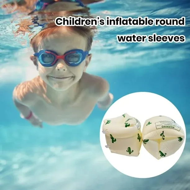 NEW Kagrote Cactus Inflatable Arm Bands for Swimming, Kids Ages 6  and Adults Too!