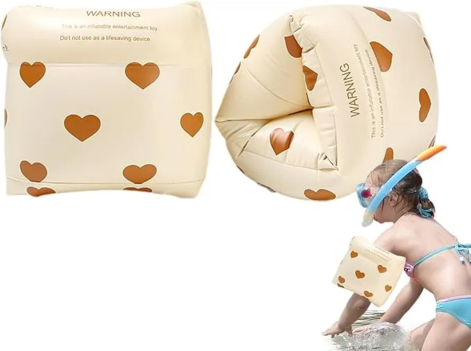 NEW Kagrote Retro Love Inflatable Arm Bands for Swimming, Kids Ages 6  and Adults Too!