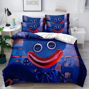 NEW Retails $75 Poppy Bed Duvet Cover Set,Game Playtime Busters 3D Print 3 Piece Comforter Set, 1 Lightweight Duvet Cover with 2 Pillowcase Sz Queen