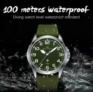 New Sea-Gull military sports  automatic mechanical waterproof watch Model : 811.93.6106 Movement :ST2500