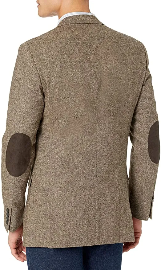 New U.S. Polo Assn. Men's Wool Blend Sport Coat with elbow patches in Brown, Sz 40R!