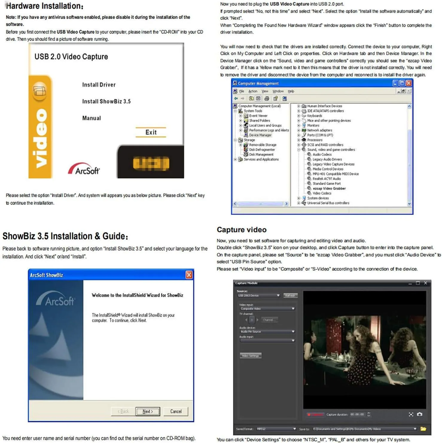 New VHS to Digital Converter for Windows 10,USB2.0 Video Audio Capture Card Grabber Device,VHS to DVD Converter Support Windows 10/8/7/XP/VISTA/Convert Analog Video to Digital Format