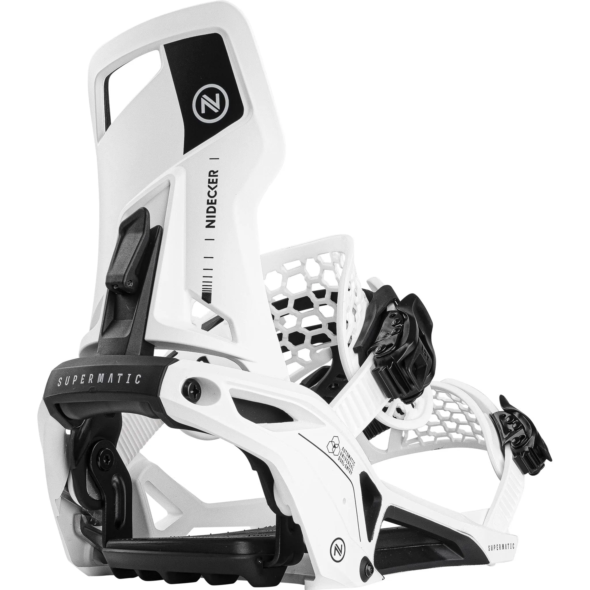 Nidecker Supermatic Hybrid Binding White 2025