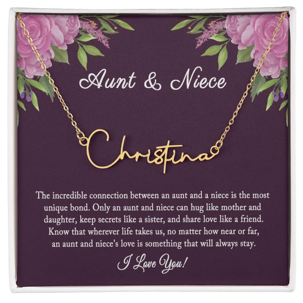 Niece Gift from Aunt, Niece Necklace, Gift for Niece, Niece Birthday, Graduation, Personalized Gift