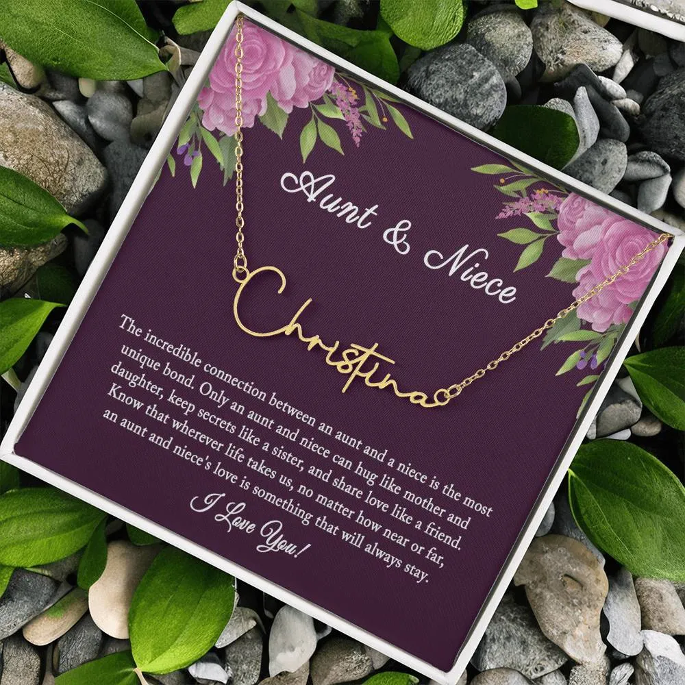 Niece Gift from Aunt, Niece Necklace, Gift for Niece, Niece Birthday, Graduation, Personalized Gift