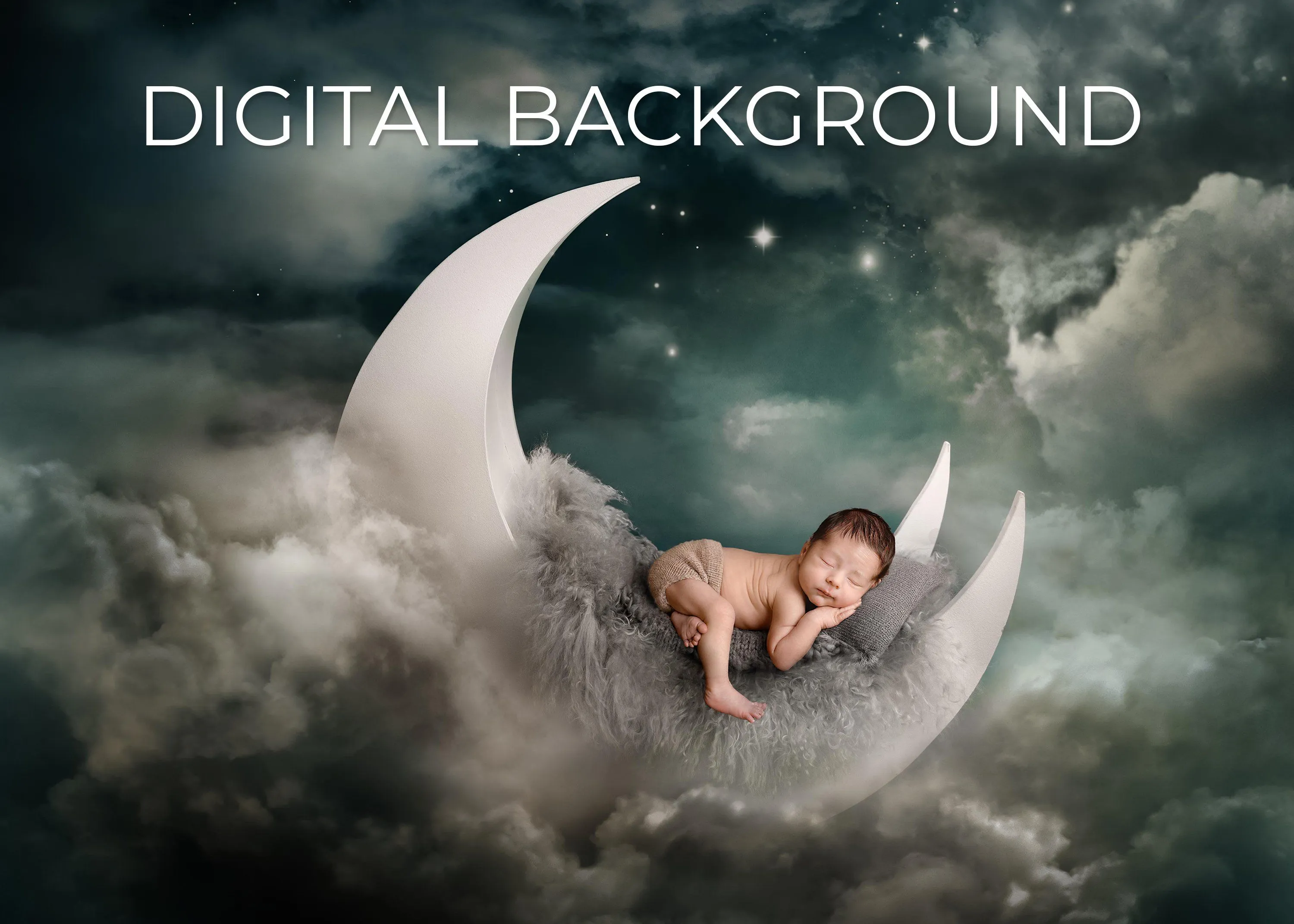 Night Light Moon Digital Background